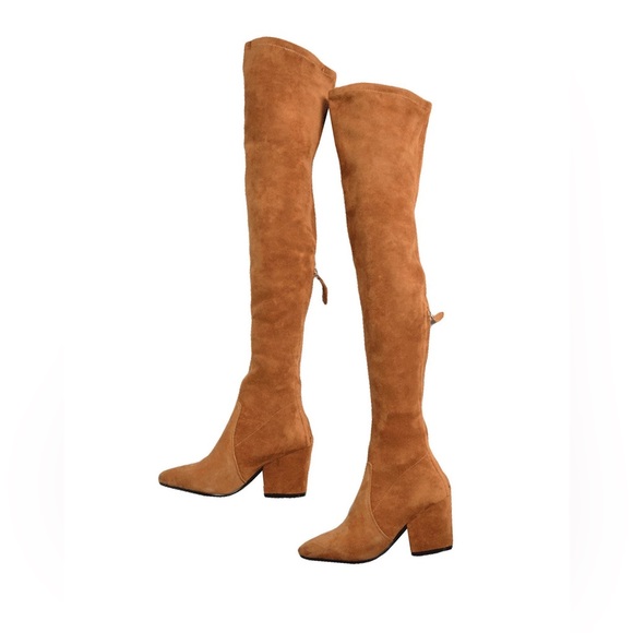 Winter brown Boots. Over the knee boots in suede. Never worn. - Picture 1 of 5